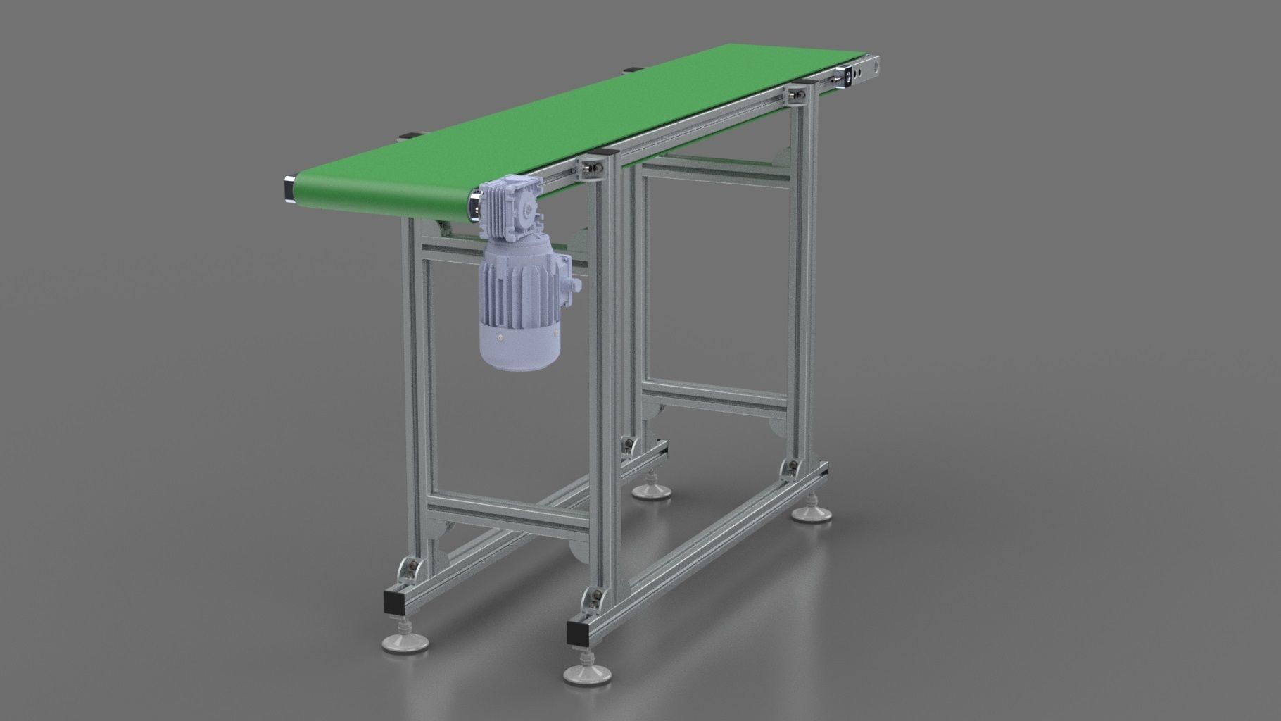 Conveyor belt with belt 3D model_9