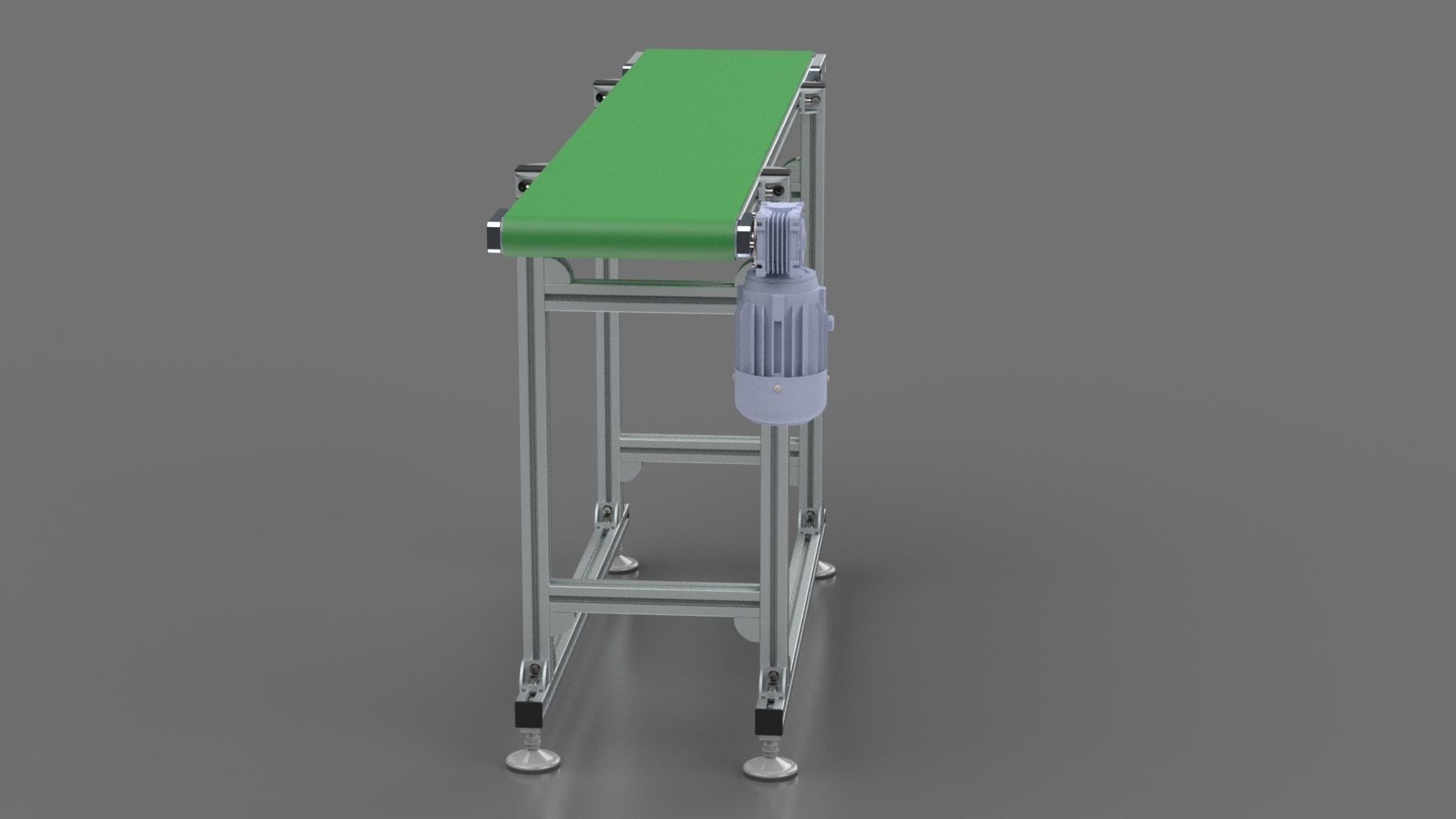 Conveyor belt with belt 3D model_2