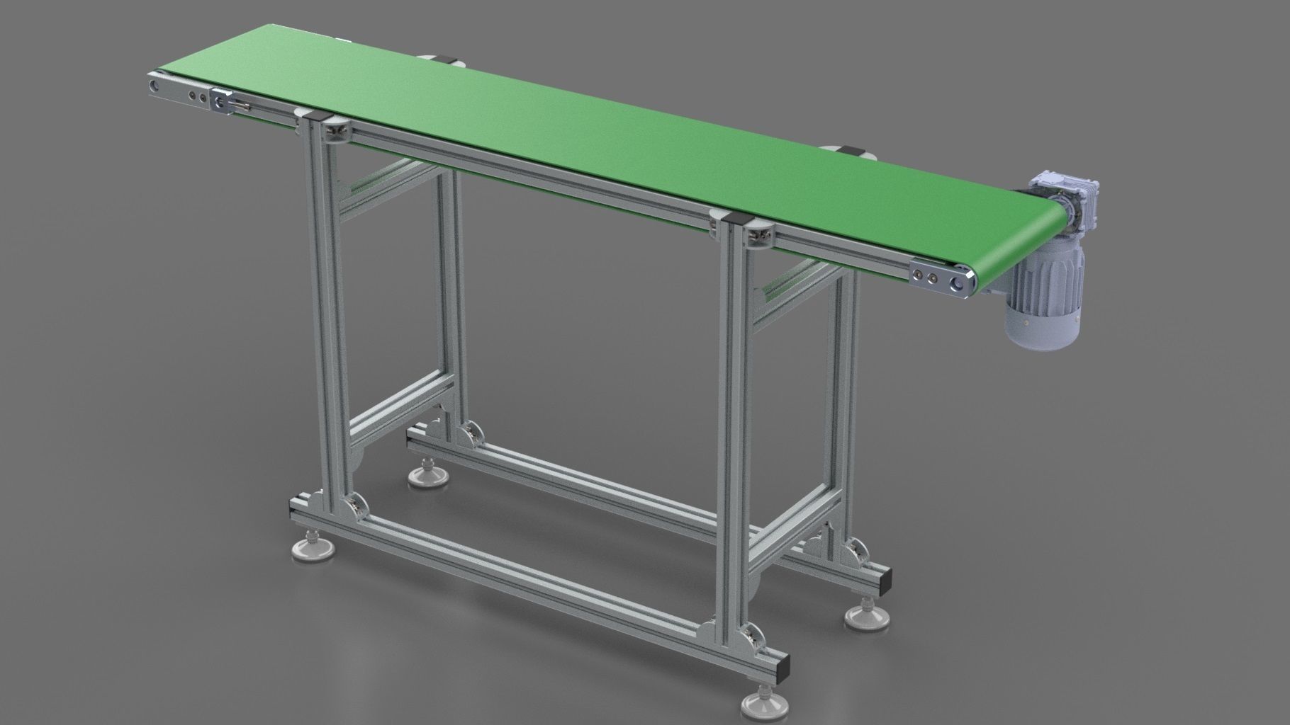 Conveyor belt with belt 3D model_3