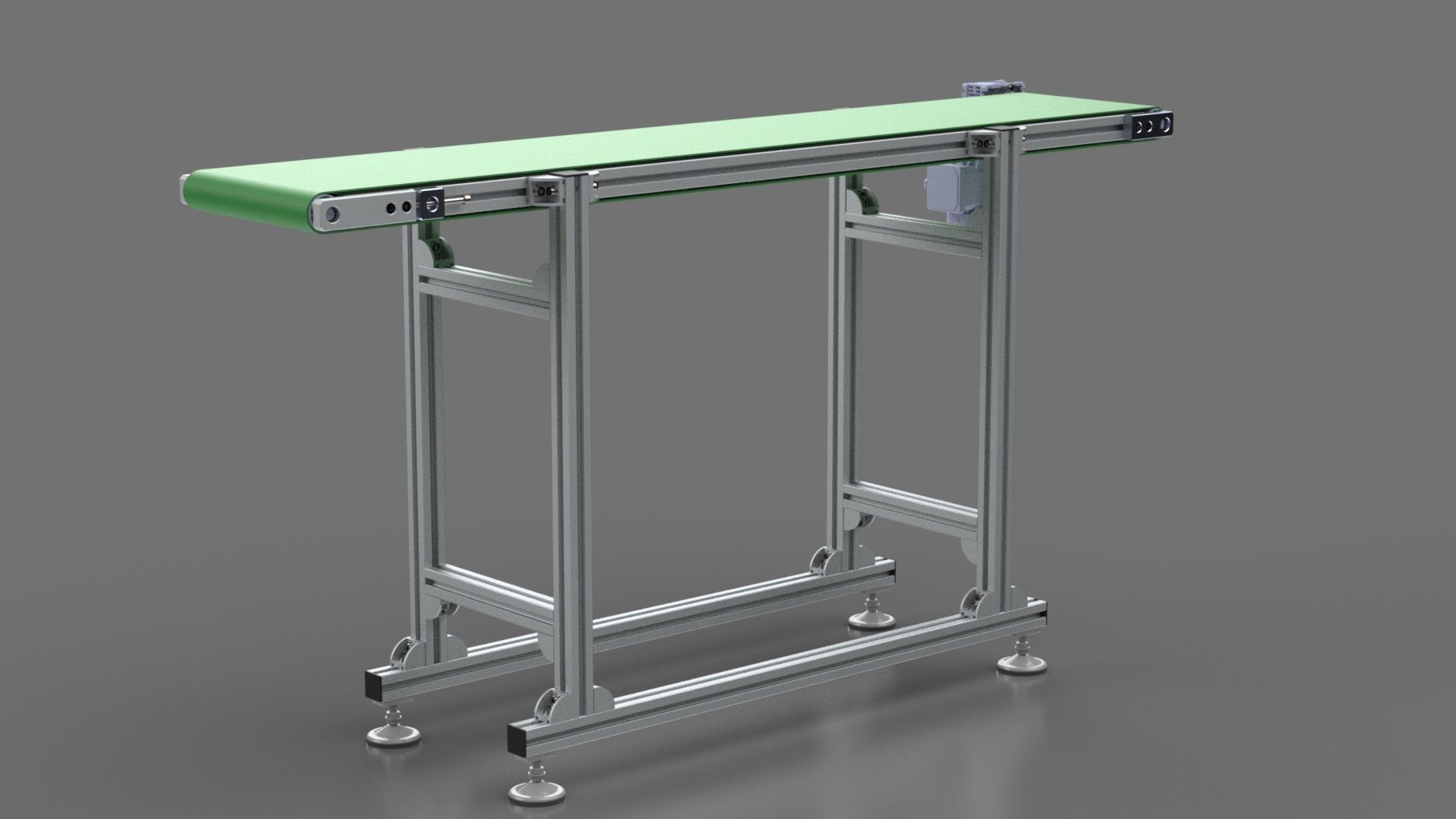 Conveyor belt with belt 3D model_5