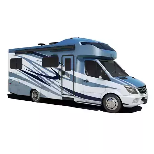 Recreational Vehicle Blue 3D model