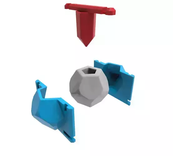 Molde para maceta de concreto 2 3D model