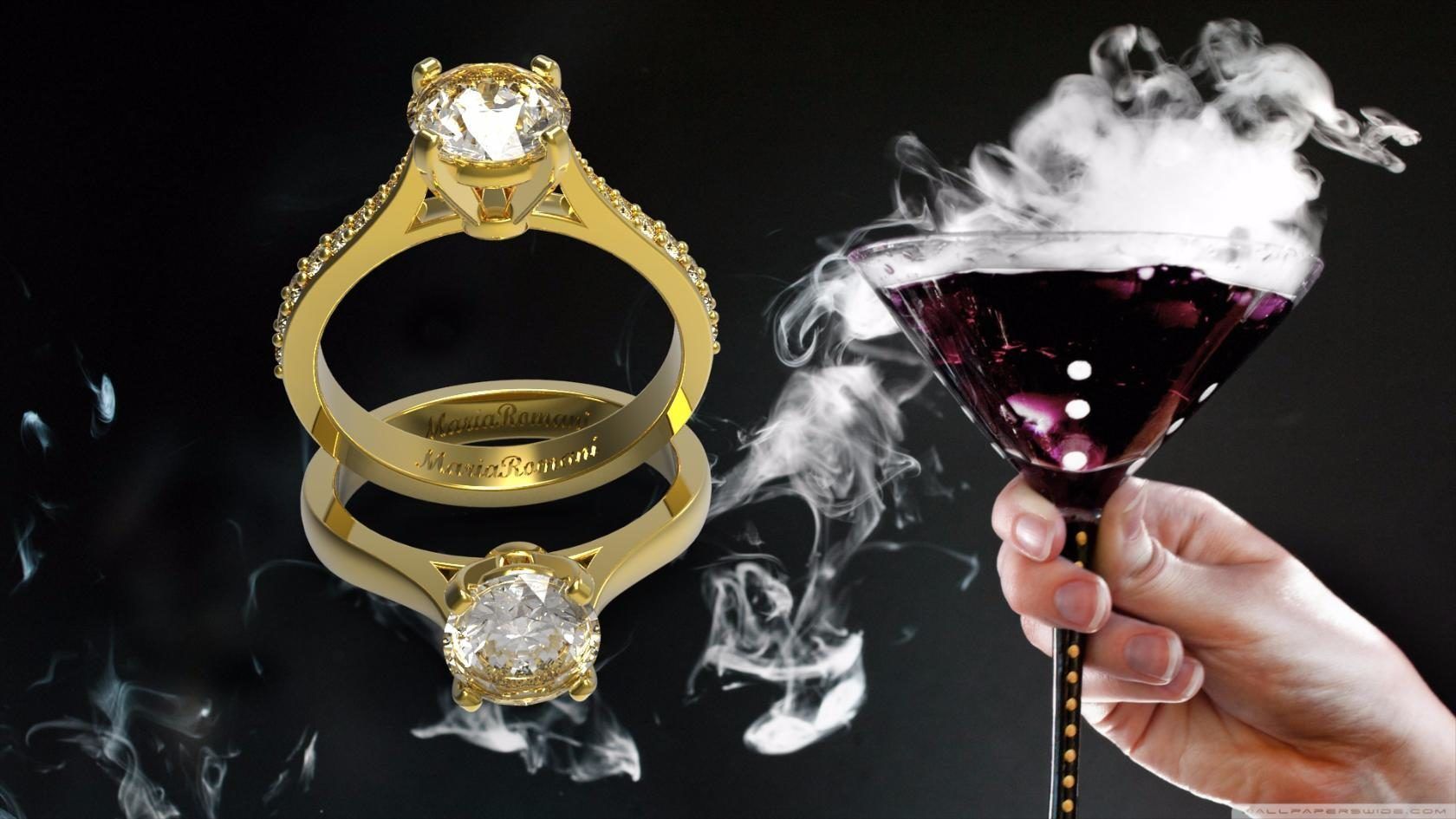 Soliter engagement ring with sapphires 3D print model_3