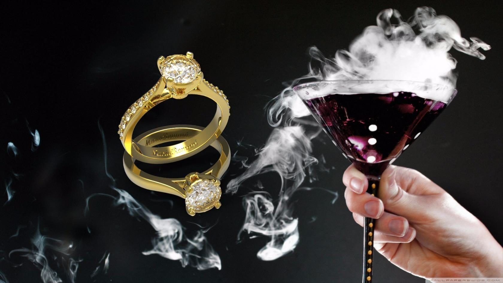 Soliter engagement ring with sapphires 3D print model_2