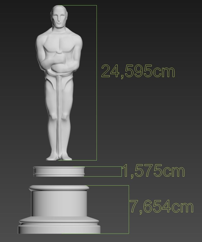 Oscar 3D model statues 3D print model_5