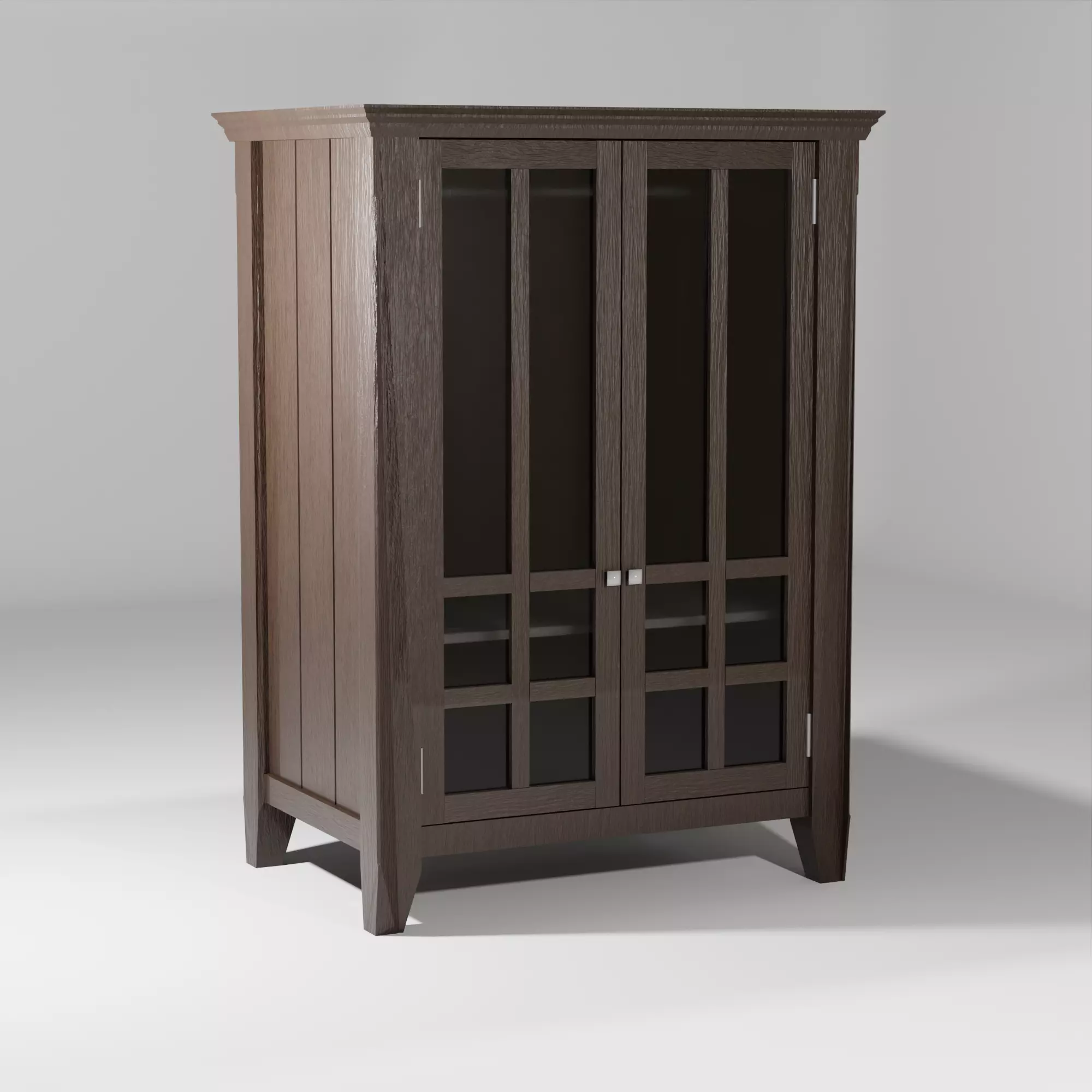 Wardrobe cabinet with glass doors Free 3D model