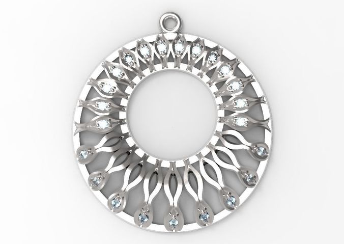 Pendant Sun of brilliant STL  3D print model