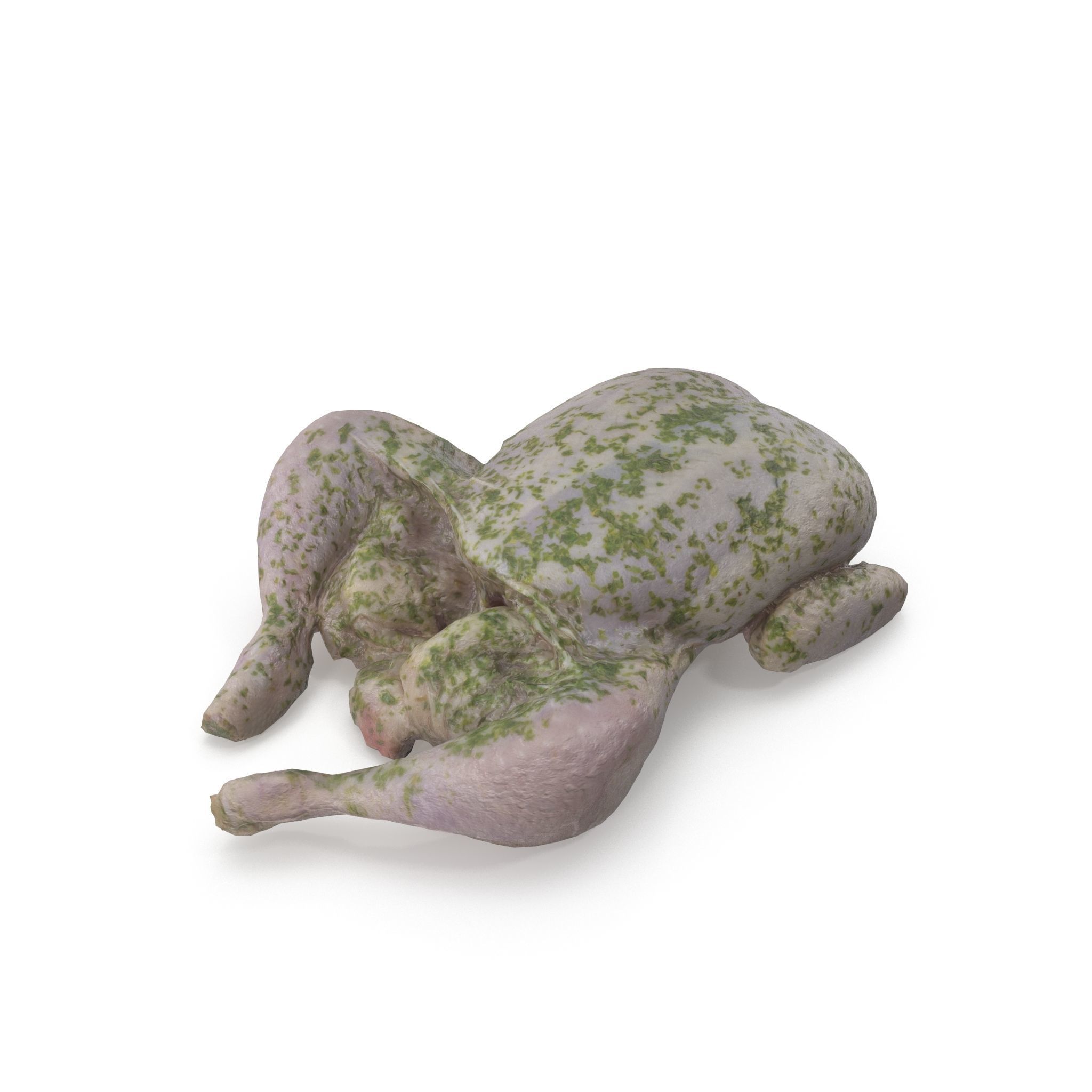 Raw Chicken seasoned with sage - 4K textures 3D model_8