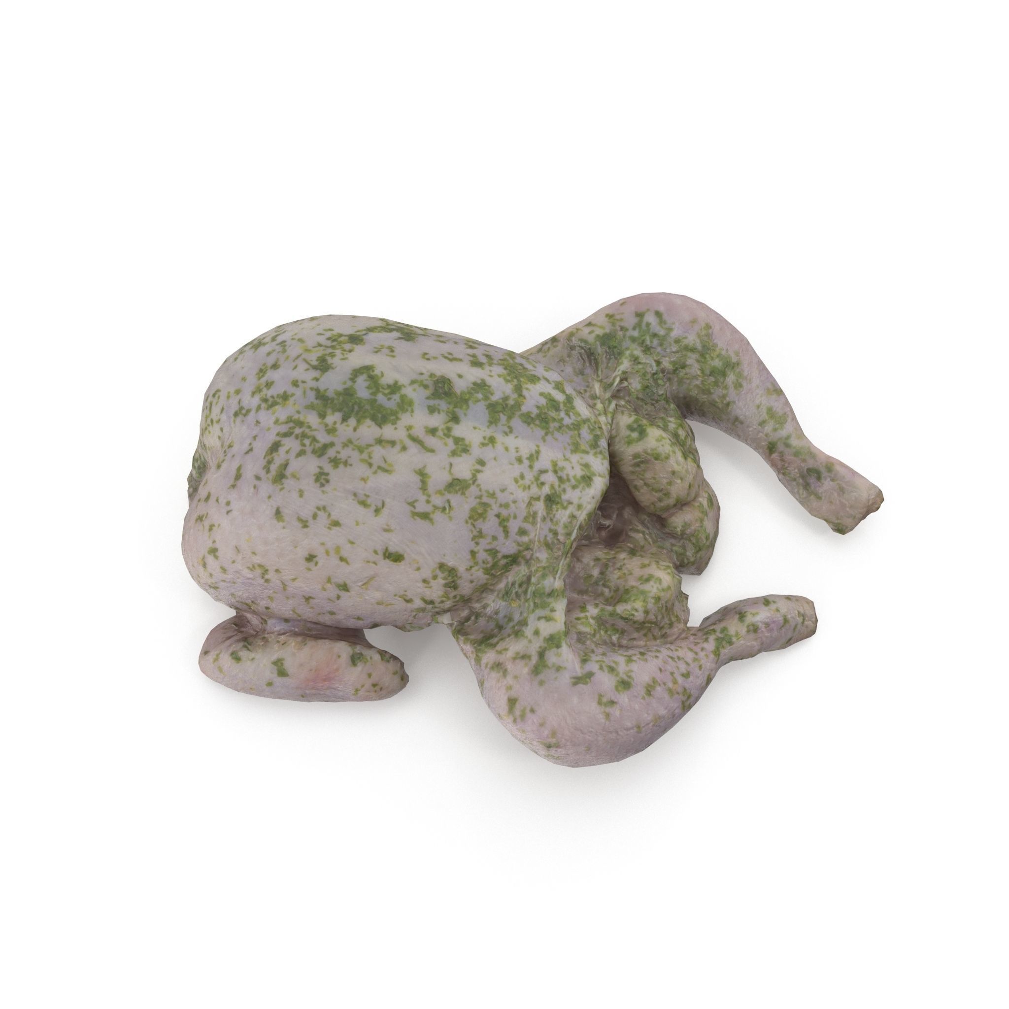 Raw Chicken seasoned with sage - 4K textures 3D model_4