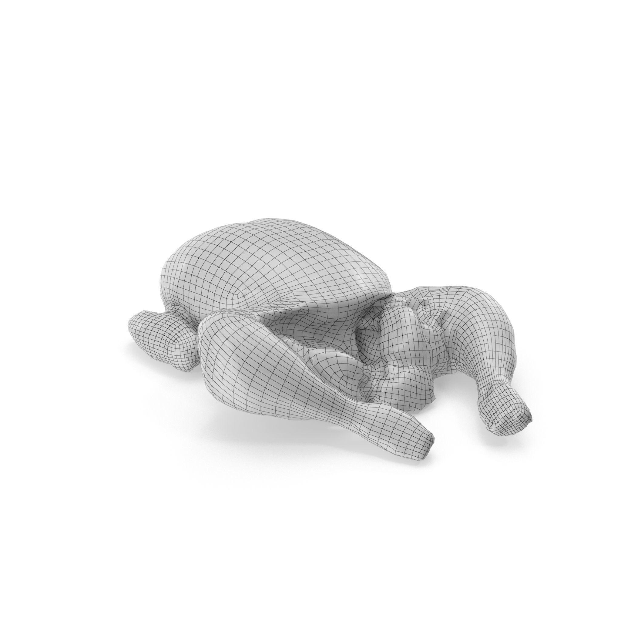 Raw Chicken seasoned with sage - 4K textures 3D model_22