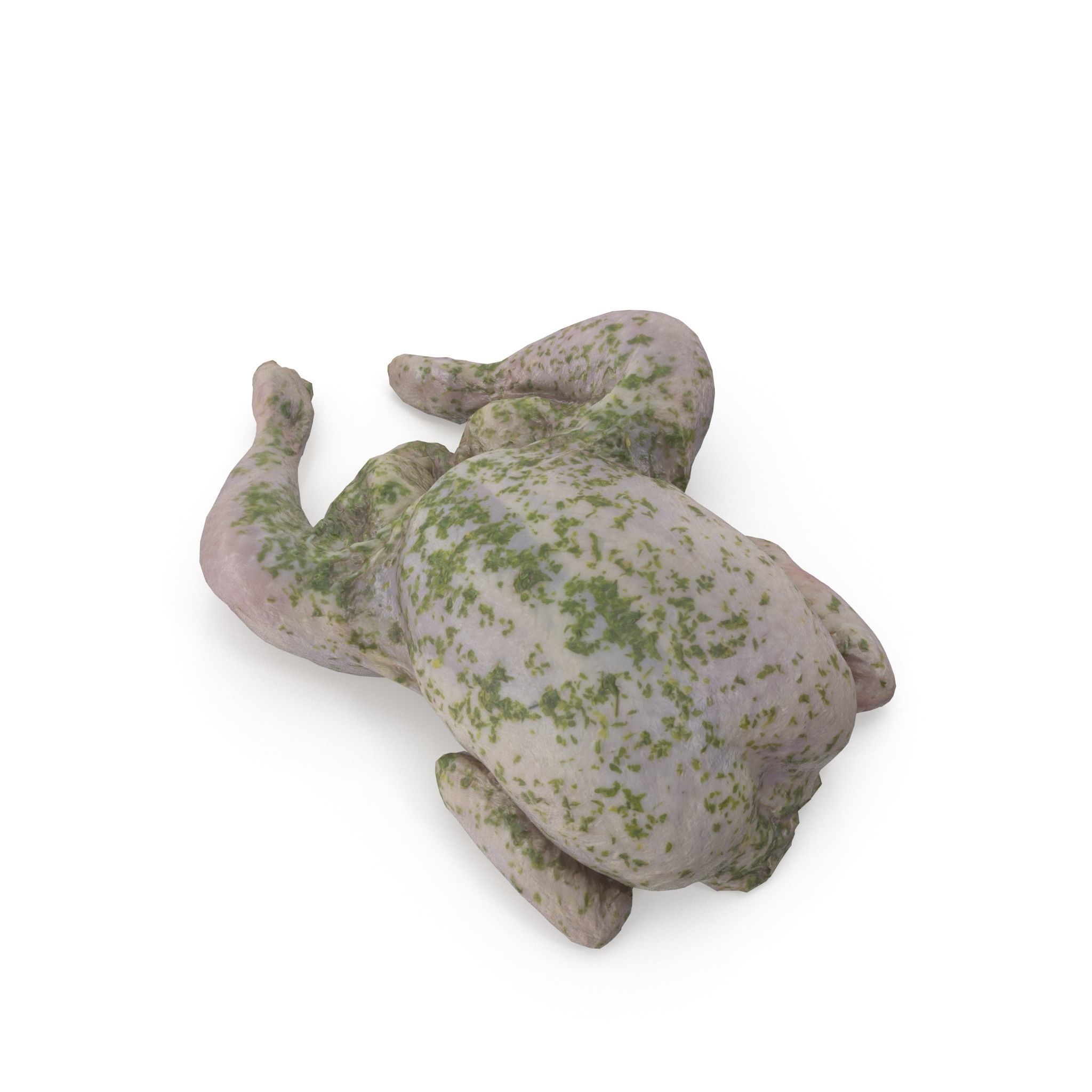 Raw Chicken seasoned with sage - 4K textures 3D model_5
