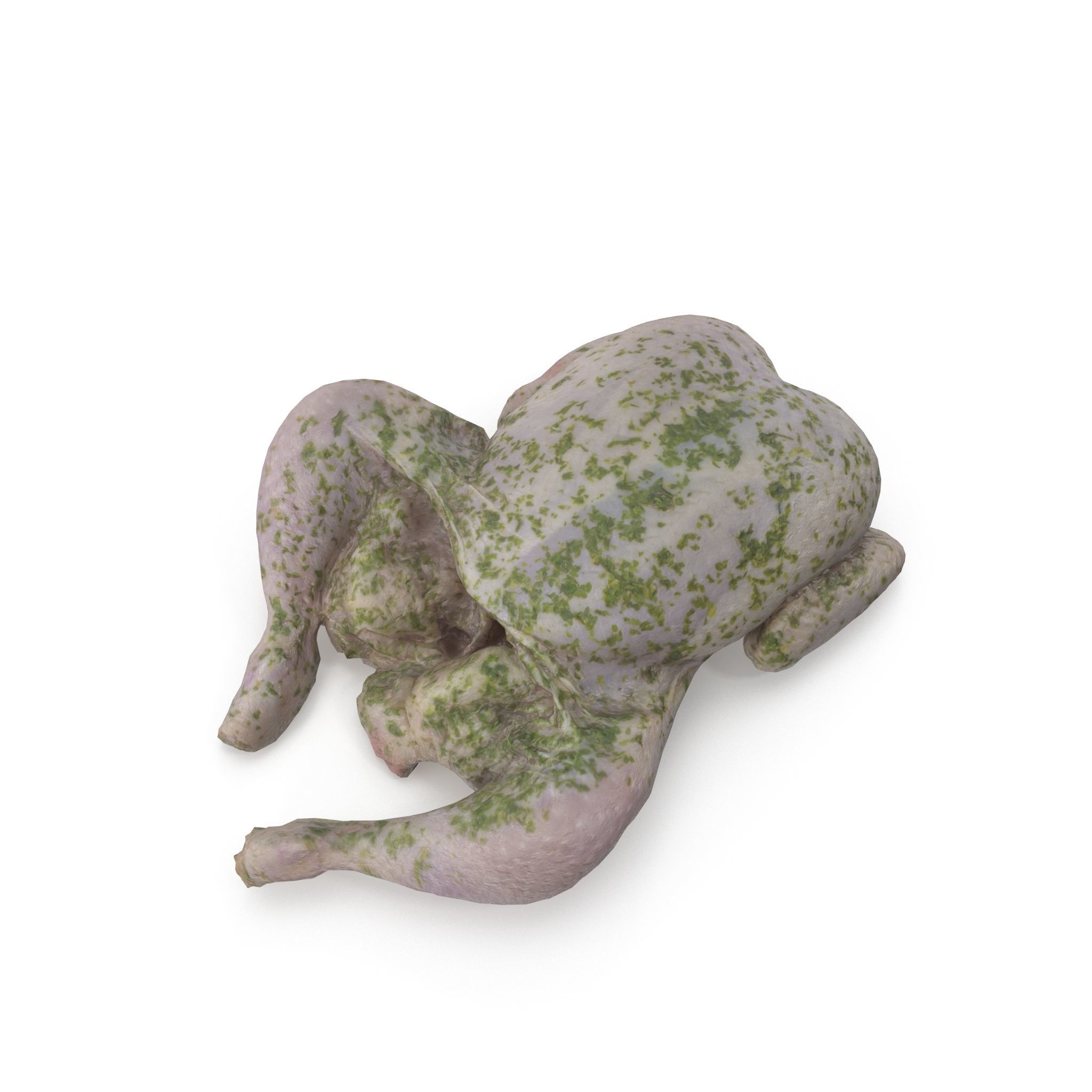 Raw Chicken seasoned with sage - 4K textures 3D model_6