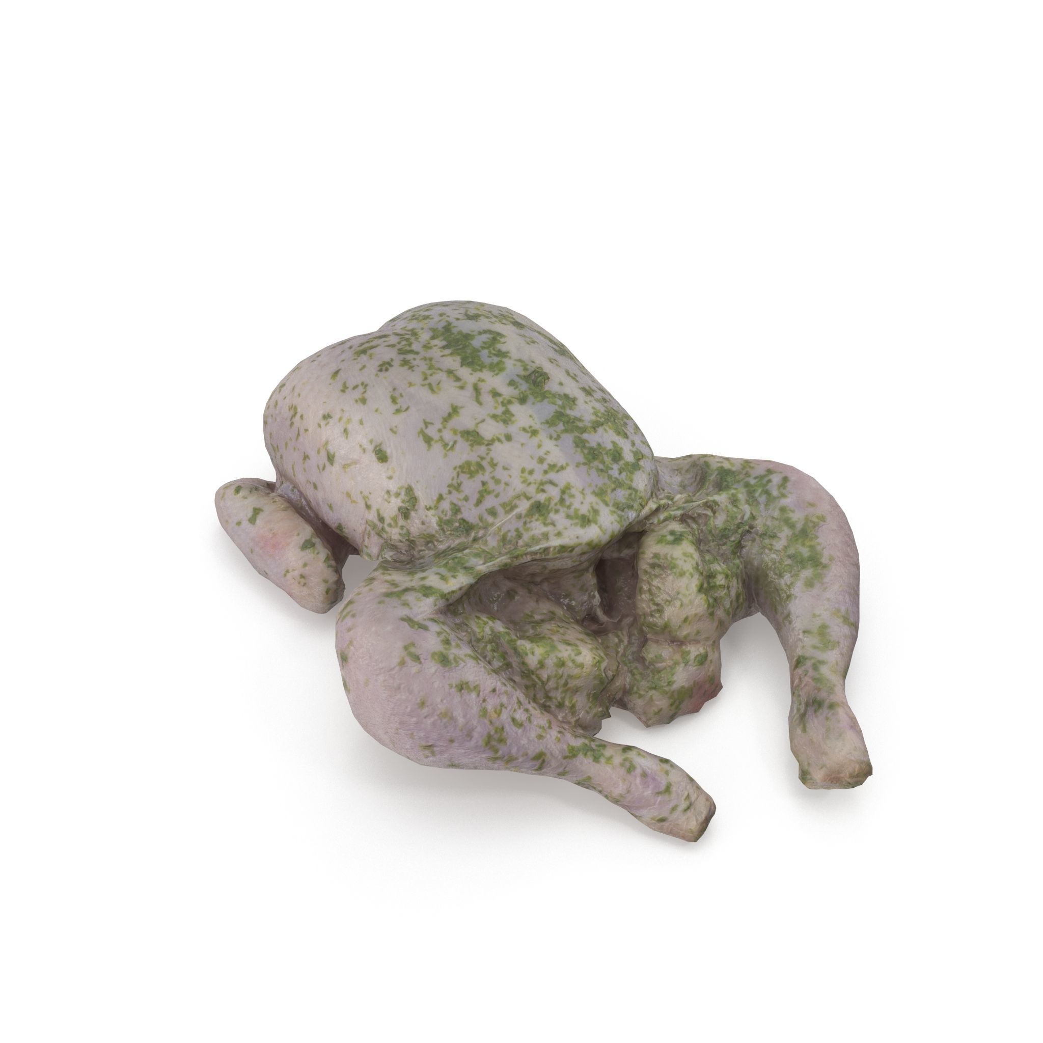 Raw Chicken seasoned with sage - 4K textures 3D model_7