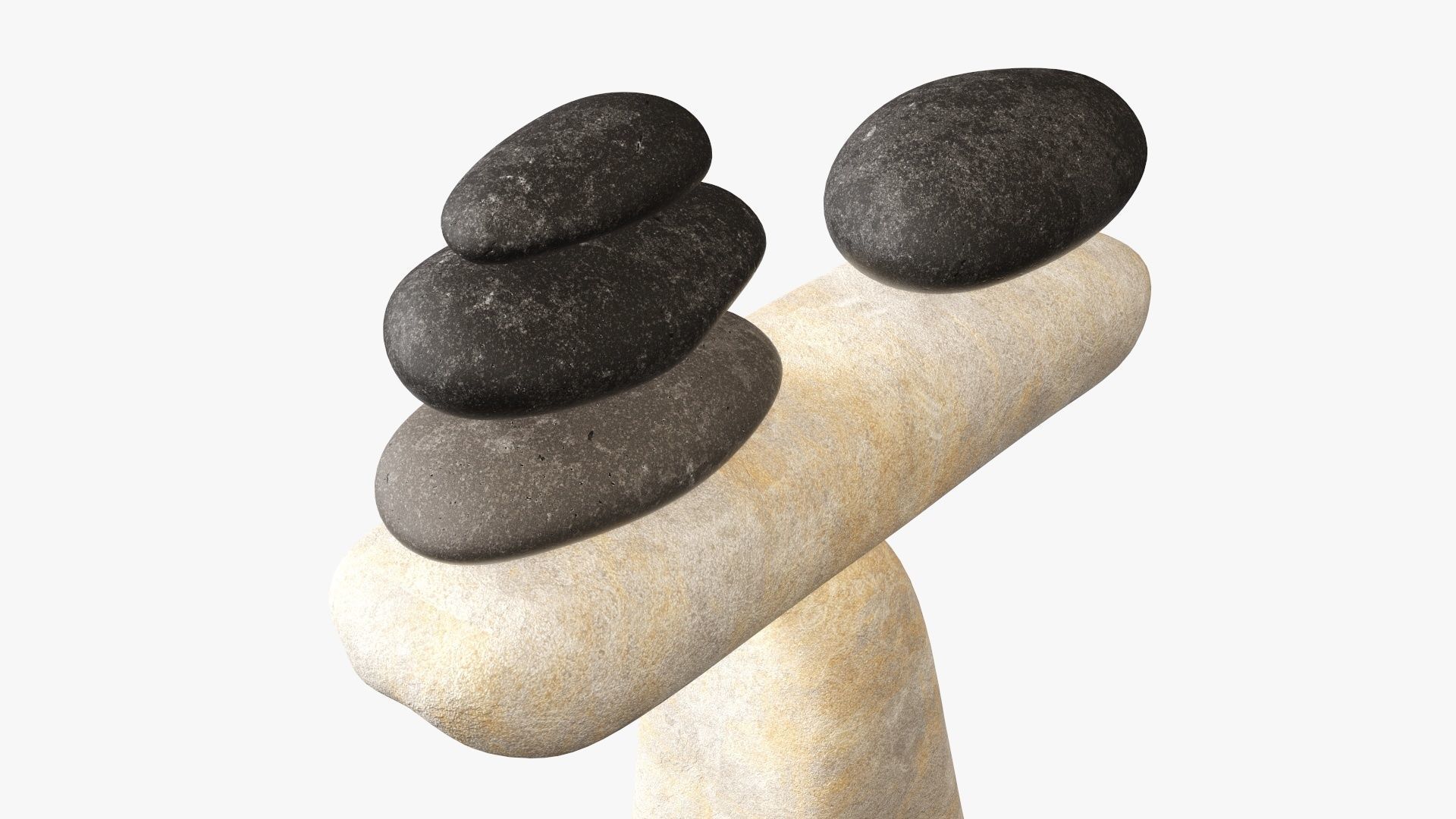 Balance stones 3D model_4