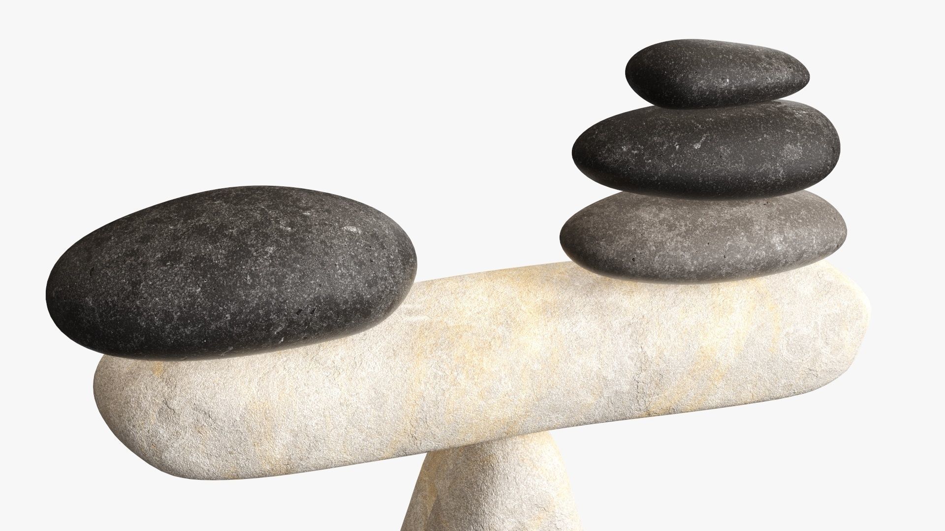 Balance stones 3D model_2