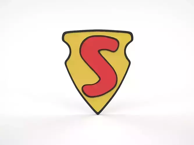 1938 Action Comics 1 Superman Chest Emblem 3D print model