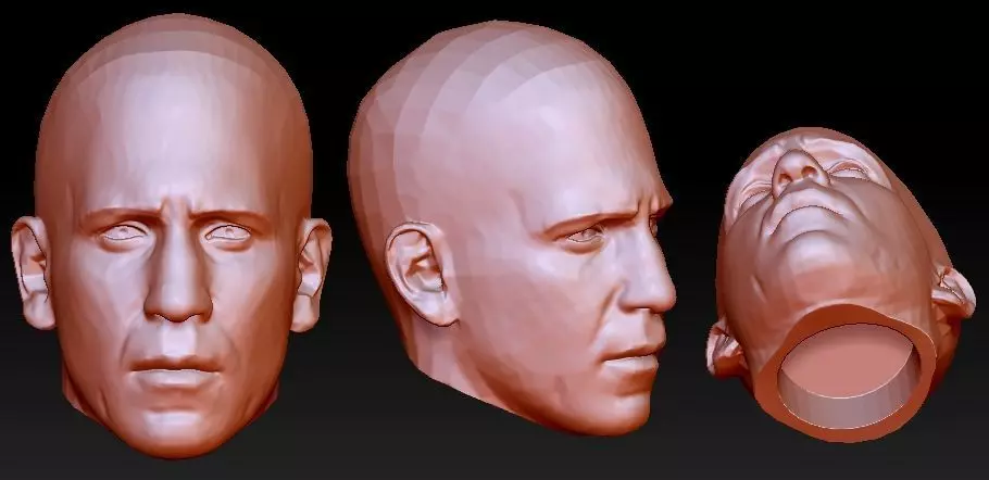 Pack 01 Heads for 3d print - with hole for custom figures Free 3D print model