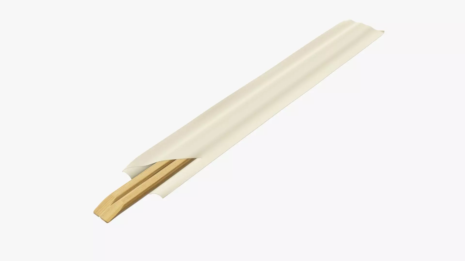 Chopsticks wood in paper cover 3D model_0