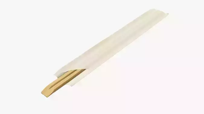Chopsticks wood in paper cover 3D model