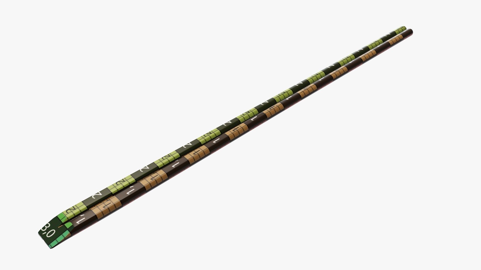 Chopsticks wood in paper cover 3D model_13