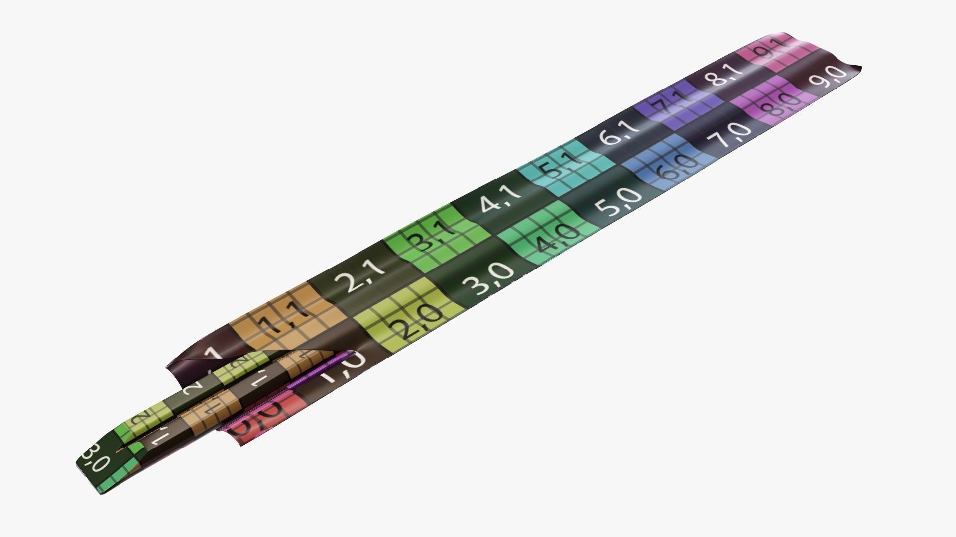 Chopsticks wood in paper cover 3D model_12