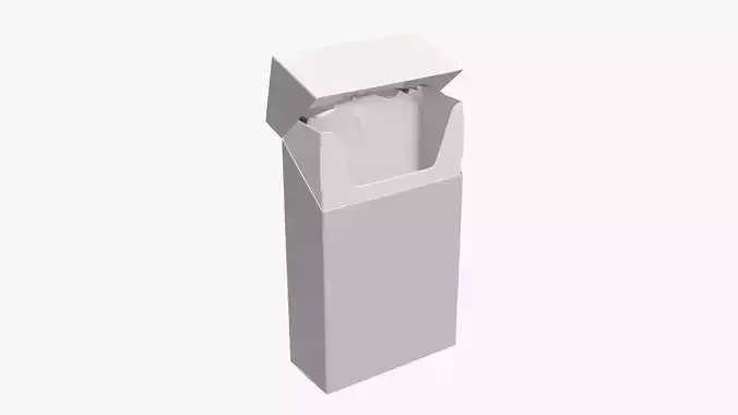 Cigarettes slim pack empty opened 3D model