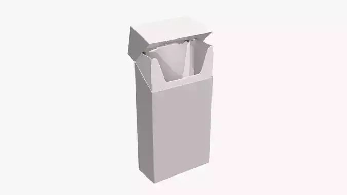 Cigarettes super slim pack empty opened 3D model