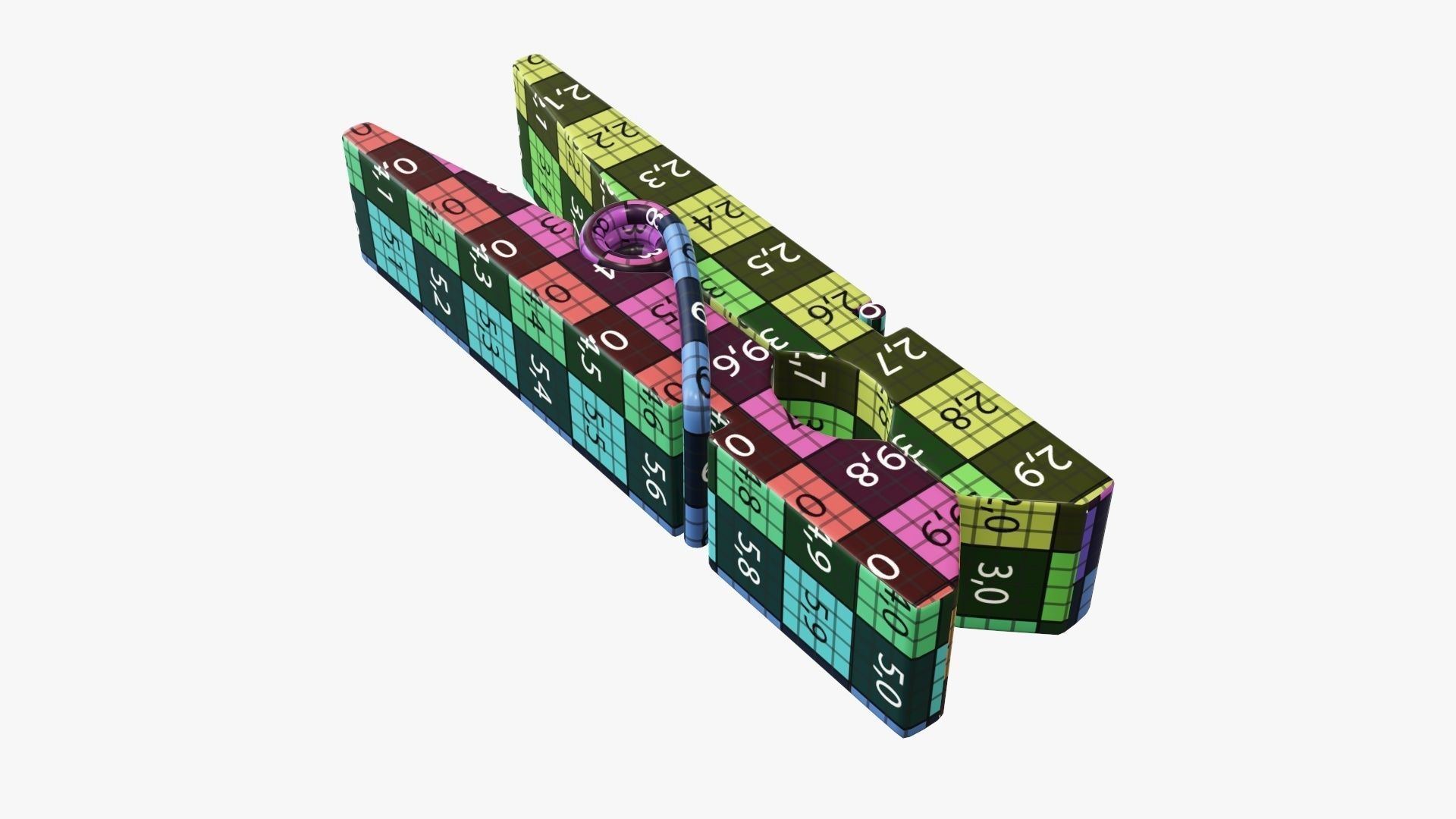 Clothespin wooden clothes peg 3D model_10