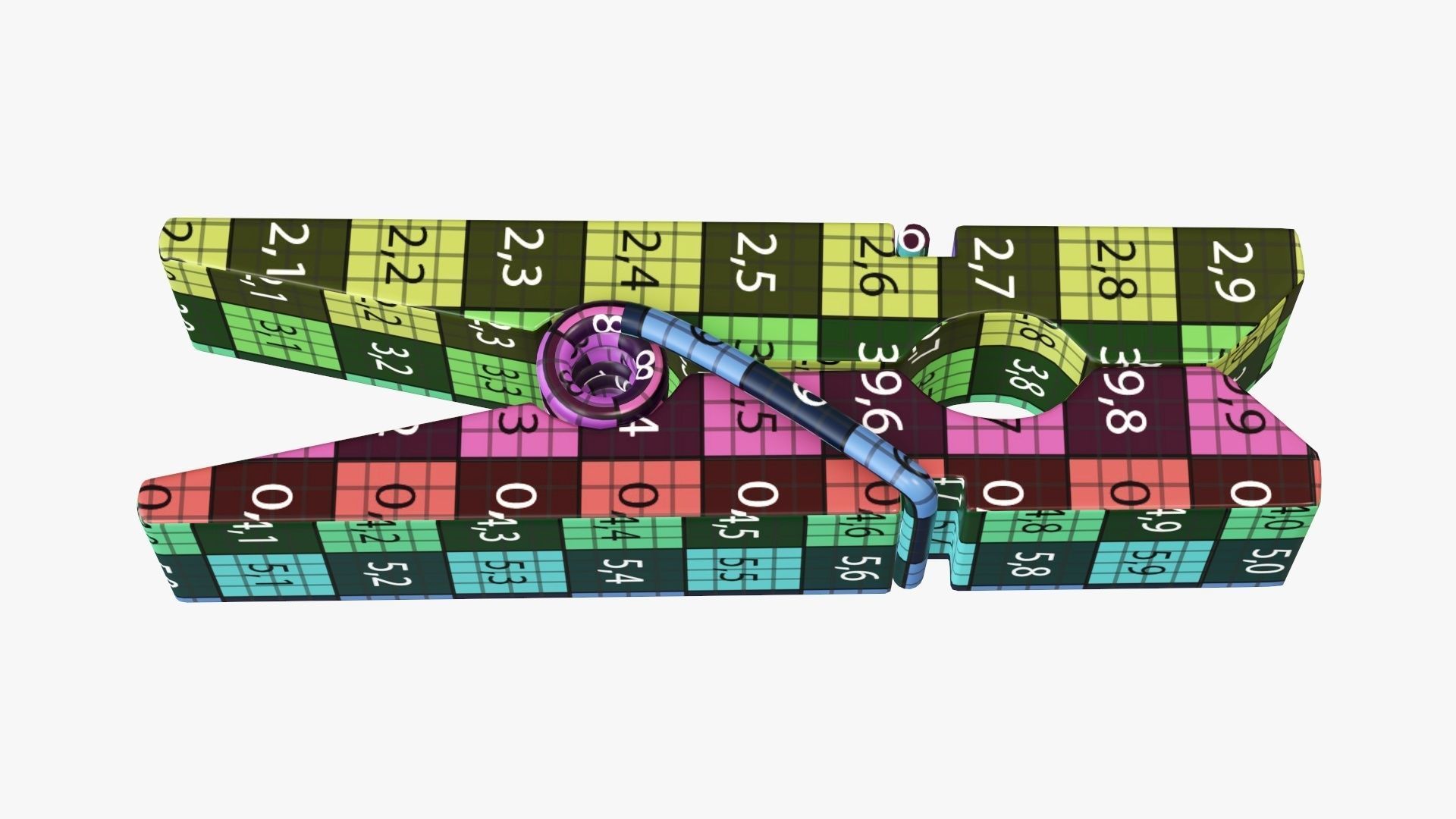 Clothespin wooden clothes peg 3D model_11