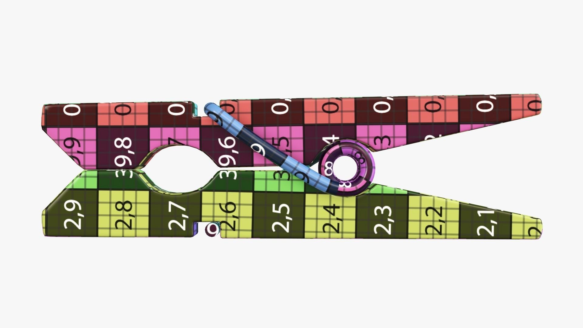 Clothespin wooden clothes peg 3D model_14