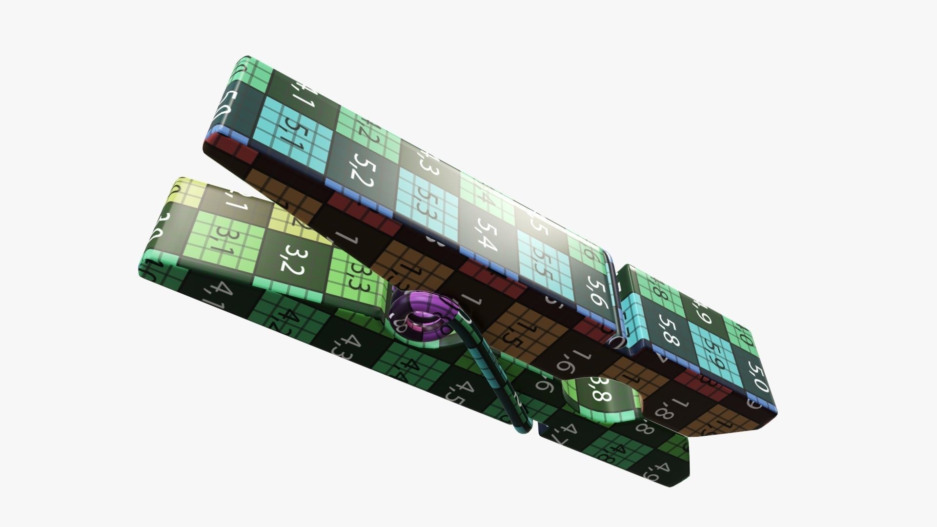 Clothespin wooden clothes peg 3D model_13