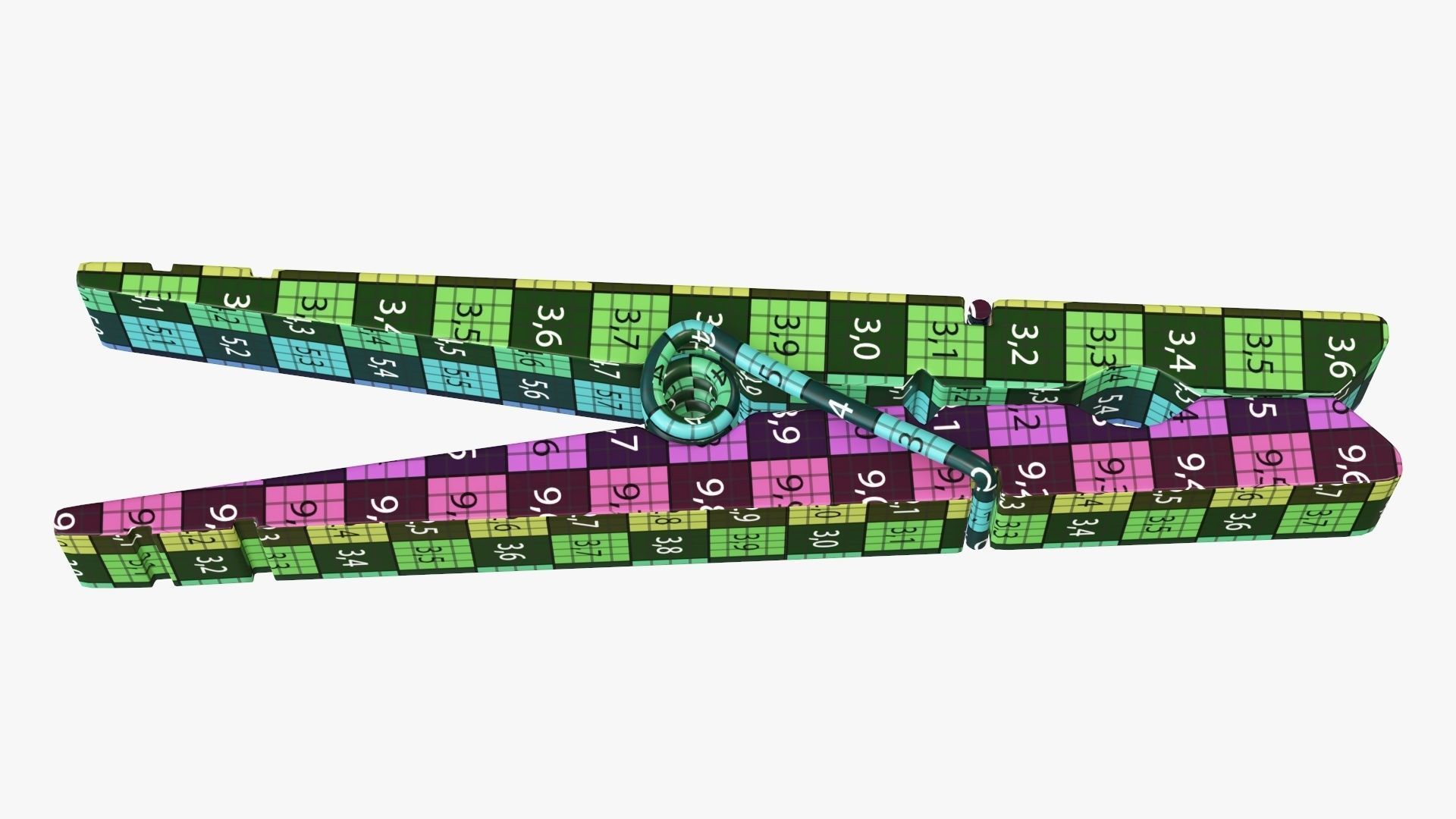 Clothespin wooden long clothes peg 3D model_11