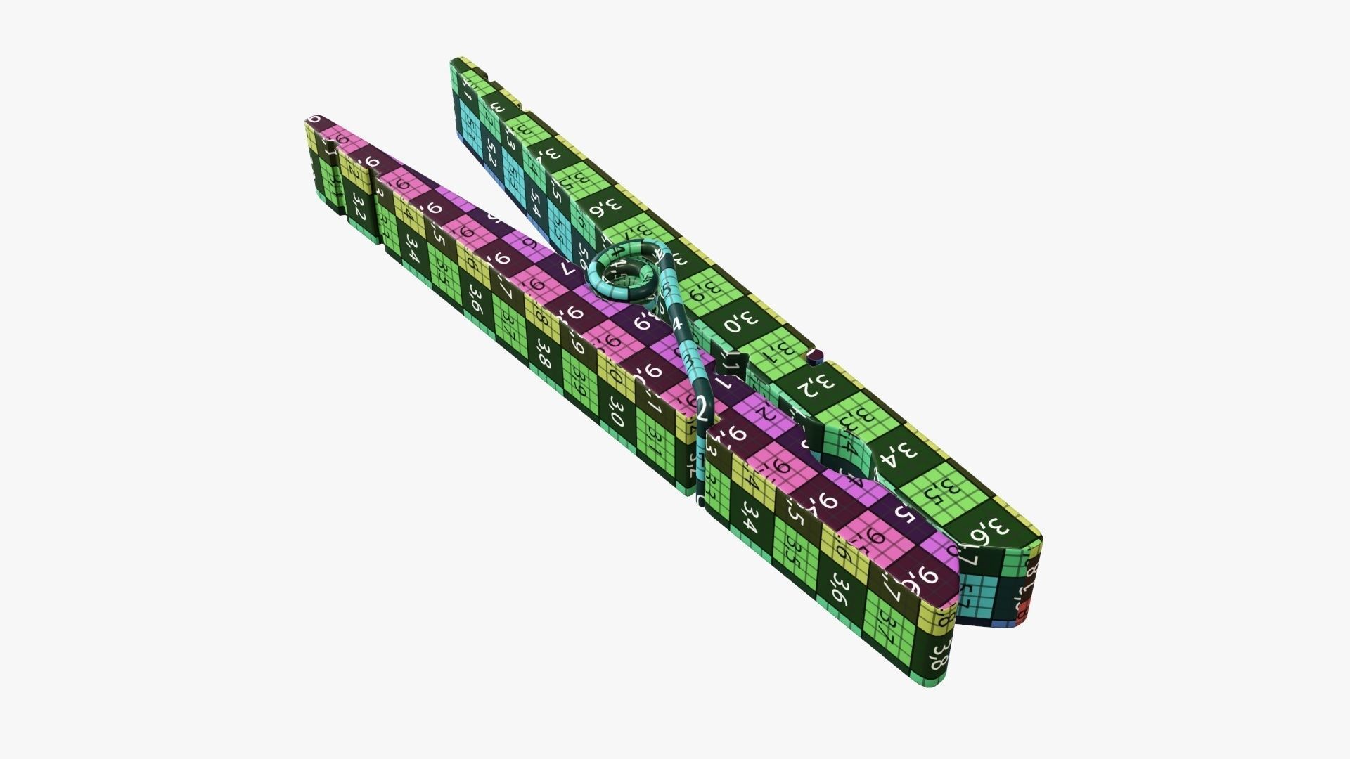 Clothespin wooden long clothes peg 3D model_10