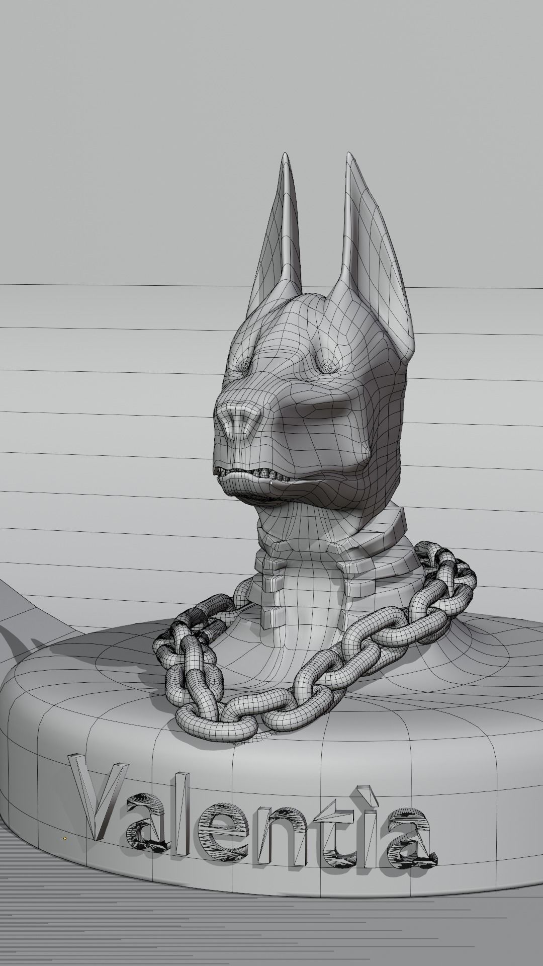 Doberman Pinscher sculture 3D print model_5