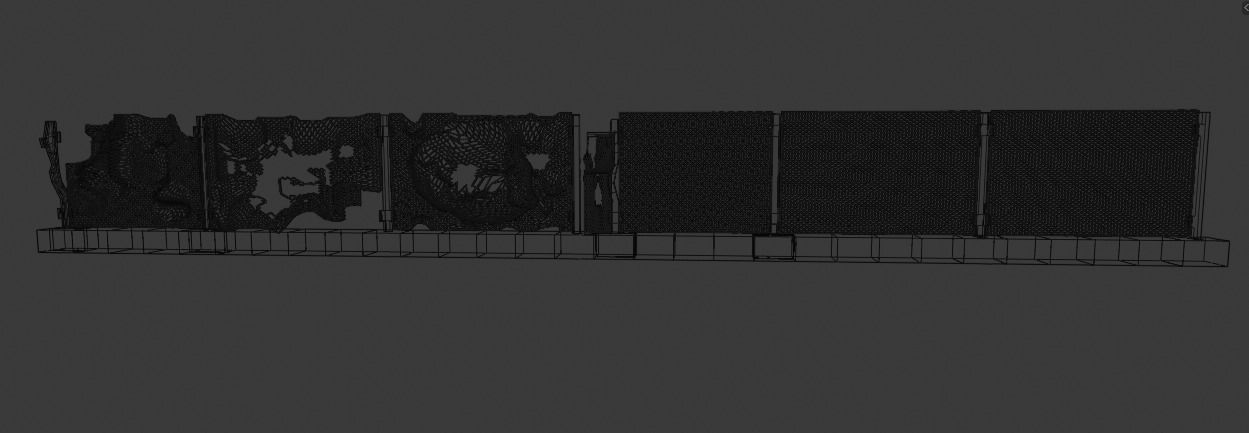 chain-link fences 3D model_12