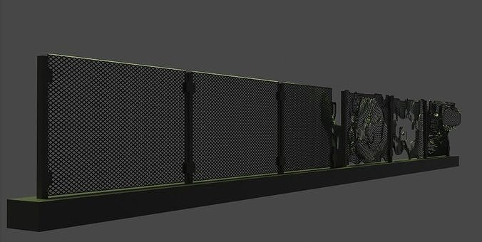 chain-link fences 3D model