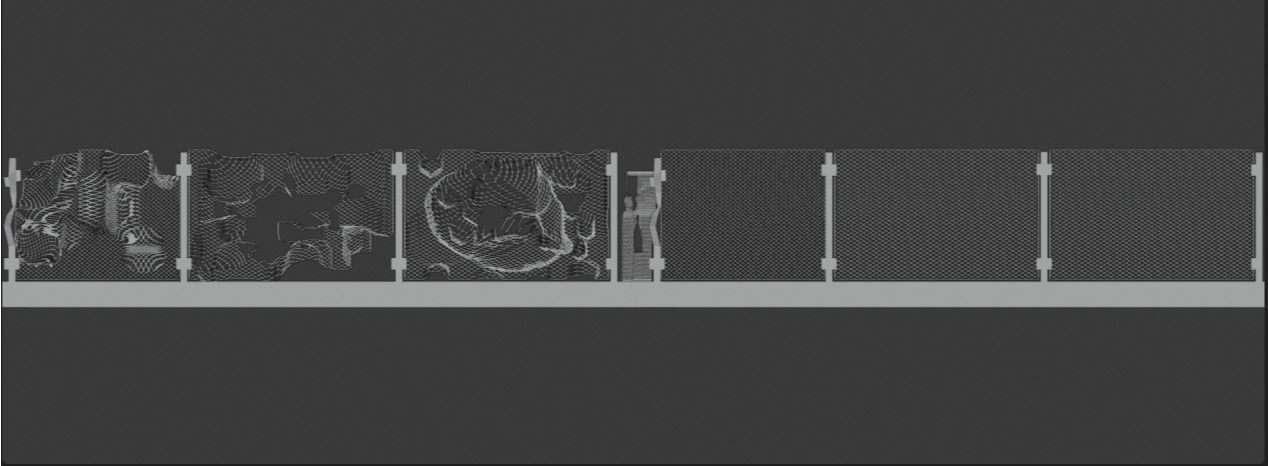 chain-link fences 3D model_8