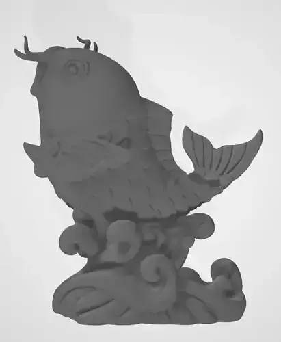 fish statue Free 3D print model