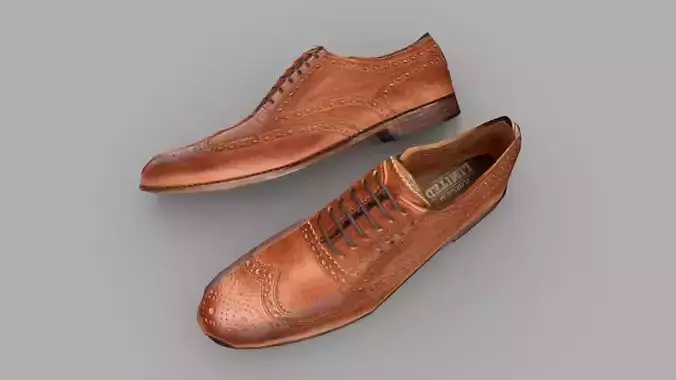 Shoes tan brogue