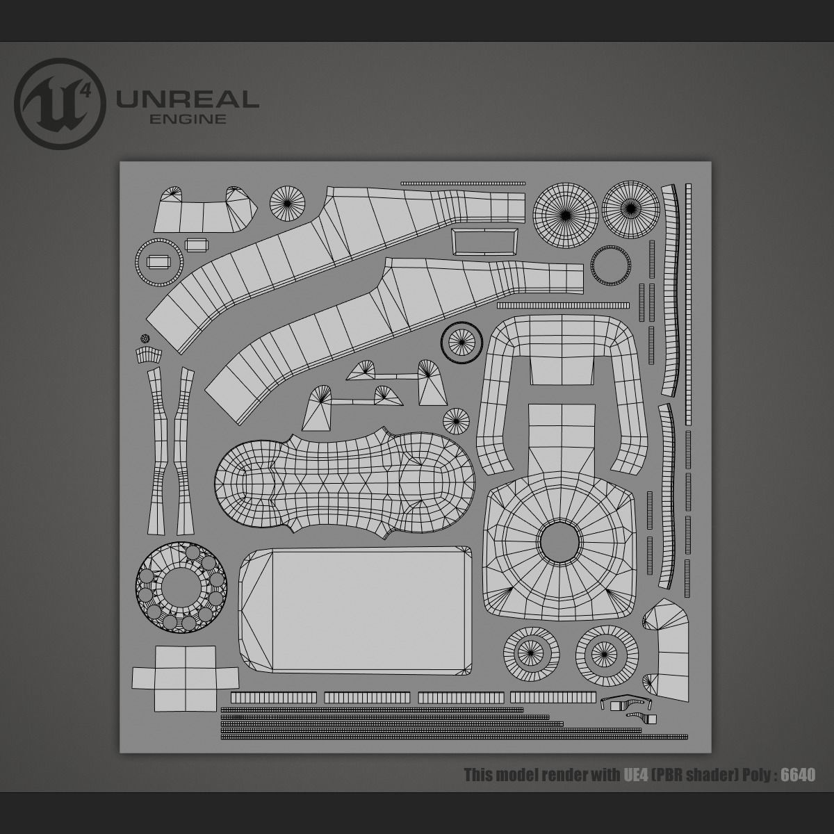 Vintage phone Low-poly 3D model_8