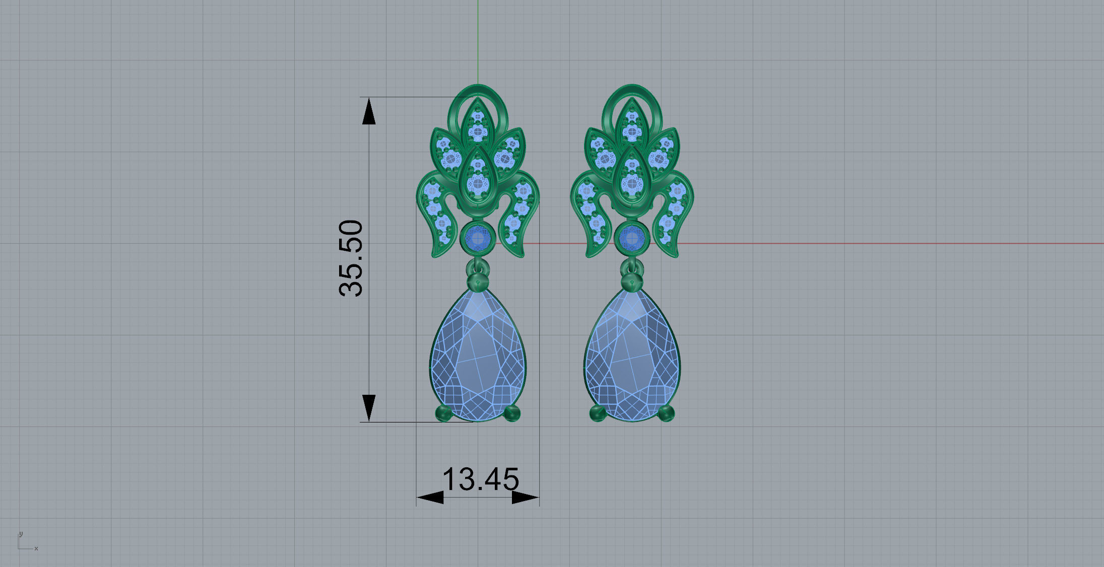 Earrings N10 3D print model_8