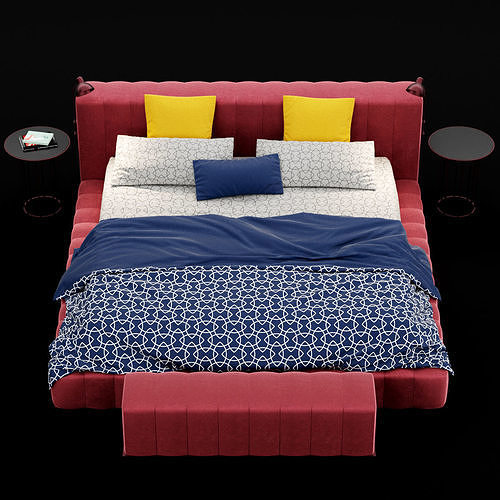 Modern bed 12 3D model