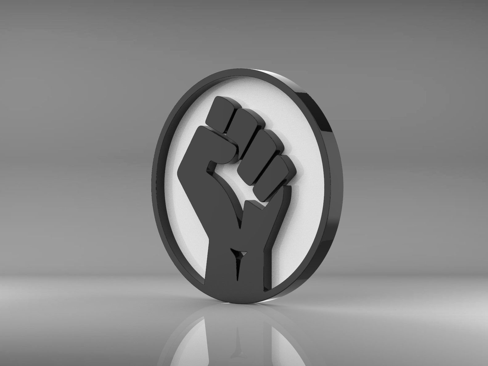 BLM Black Lives Matter Logo Symbol Emblem Free 3D print model_1