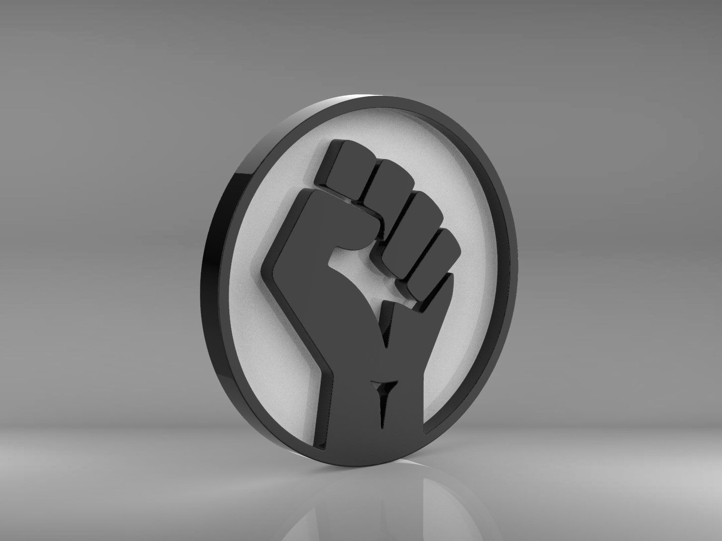 BLM Black Lives Matter Logo Symbol Emblem Free 3D print model_2
