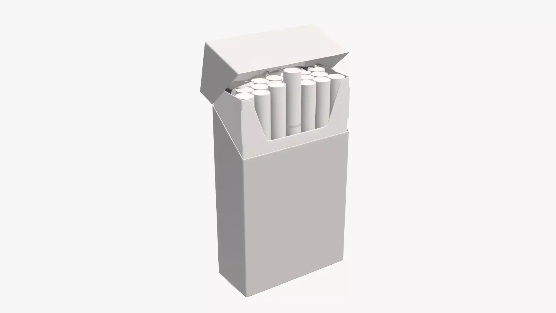 Cigarettes pack slim opened 3D model