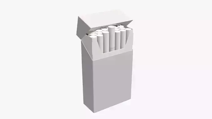 Cigarettes pack slim opened 3D model
