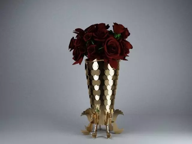 flowers vase 3D model_0