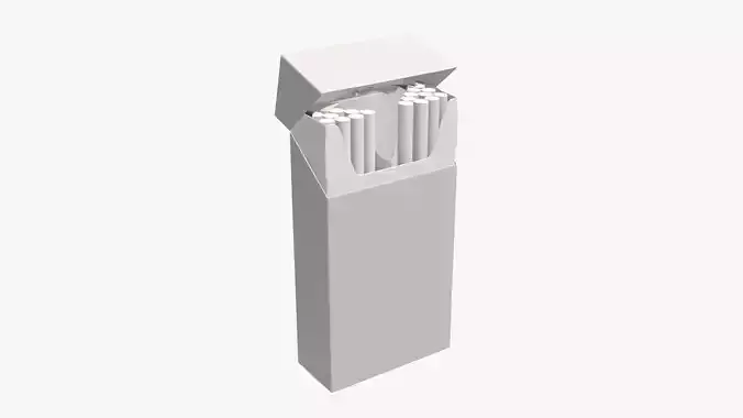 Cigarettes super slim opened pack 3D model