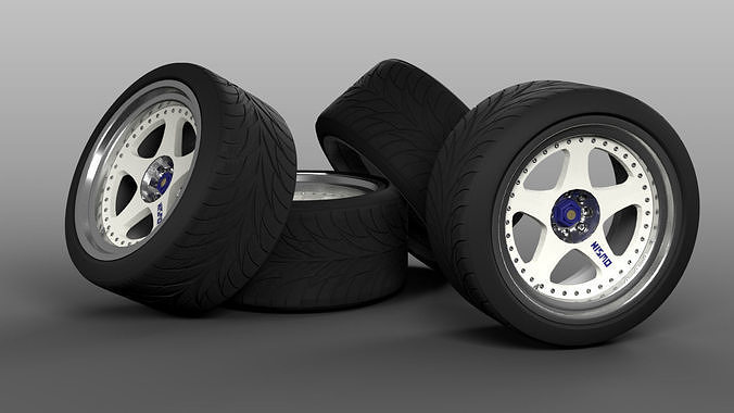 Wheels NISMO LM GT1 Low-poly 3D model