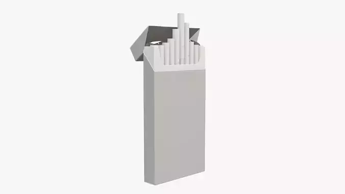 Cigarettes super slim opened pack v2 3D model